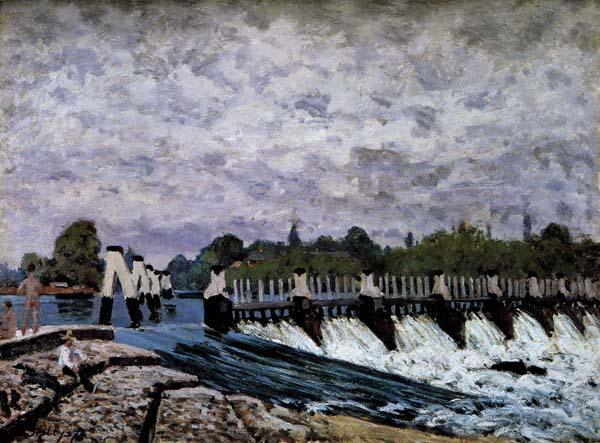 Alfred Sisley Molesey Weir-Morning oil painting picture